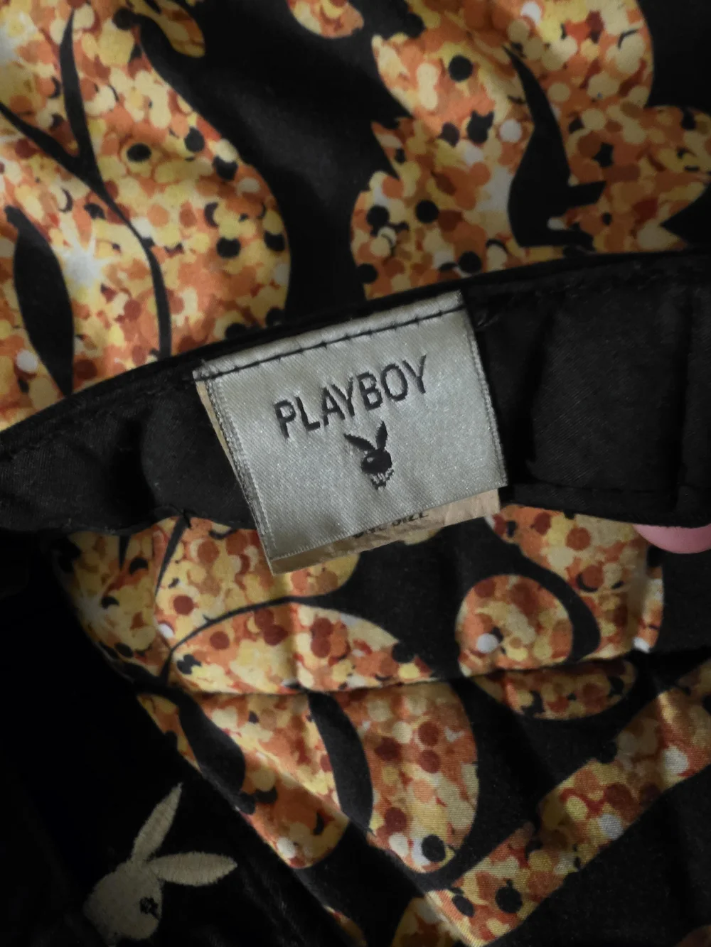 PLAYBOY Black Visor with White Bunny Logo